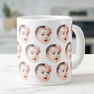 20 Oz Jumbo Baby Gezicht Foto's Specialiteit Grote Koffiekop