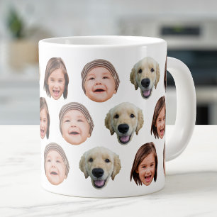 20 oz Jumbo Family Face 3 foto's Specialiteit Grote Koffiekop