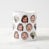 20 oz Jumbo Family Face 3 foto's Specialiteit Grote Koffiekop (Voorkant)