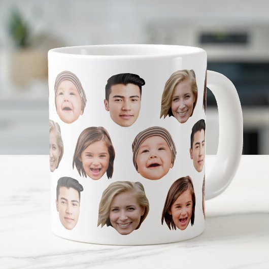 20 Oz Jumbo Family Face 4 foto's Specialiteit Grote Koffiekop