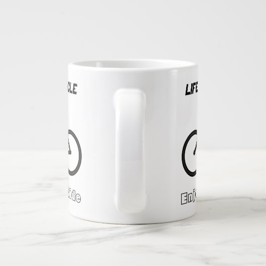 20 oz Jumbo Mok Bowl, "Het leven is een cyclus" (Achterkant)