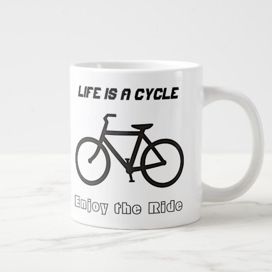20 oz Jumbo Mok Bowl, "Het leven is een cyclus" (Rechts)