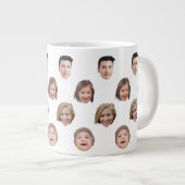 20 oz Jumbo Schattigee Familie Gezicht 4 Foto's Sp Grote Koffiekop (Voorkant rechts)