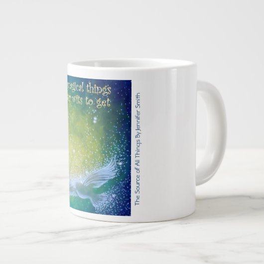 20 oz. Koffie-Mok, Art-Mok, duif Grote Koffiekop (Voorkant rechts)