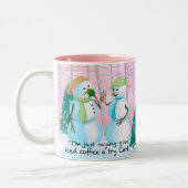 20 oz Snowmen en Coffee-mok Tweekleurige Koffiemok (Links)