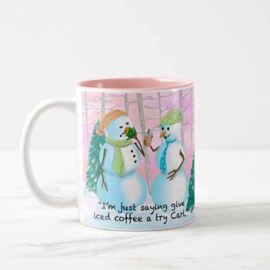 20 oz Snowmen en Coffee-mok Tweekleurige Koffiemok (Links)