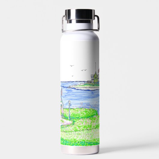 20 oz Thermische Vuurtoren Tumbler Waterfles (Achterkant)