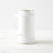 20 oz white stein bierpul (Voorkant links)