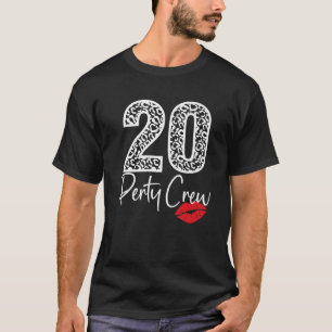 20 Party Crew Drinking Beer Gifts 20Th Years Happy T-shirt