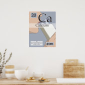 20. Periodieke tabel van de elementen van calcium  Poster (Keuken)
