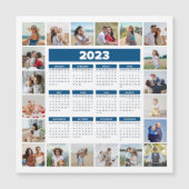 20 Photo Collage 2023 US Calendar Magnetic Card (Voorkant)