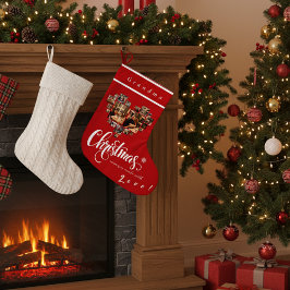 20 Photo Collage Heart, Grandma, Grandpa, Mom, Dad Grote Kerstsok