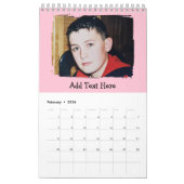 20 photo personalized text Calendar Kalender (Feb 2026)