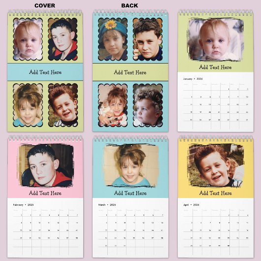 20 photo personalized text Calendar Kalender