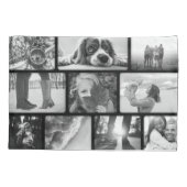 20 Photo Pillow Hoesje Sjabloon Collage Black Lijs Kussensloop (Achterkant)