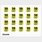 20 pond lichter ronde sticker (Vel)