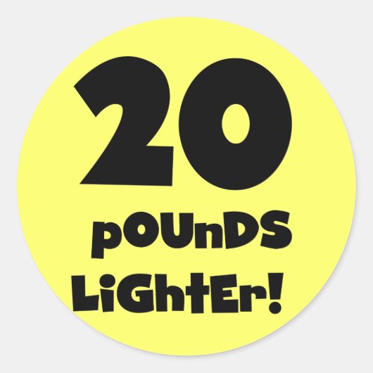 20 pond lichter ronde sticker (Voorkant)