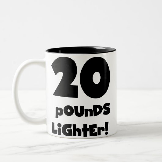 20 pond lichter tweekleurige koffiemok (Links)