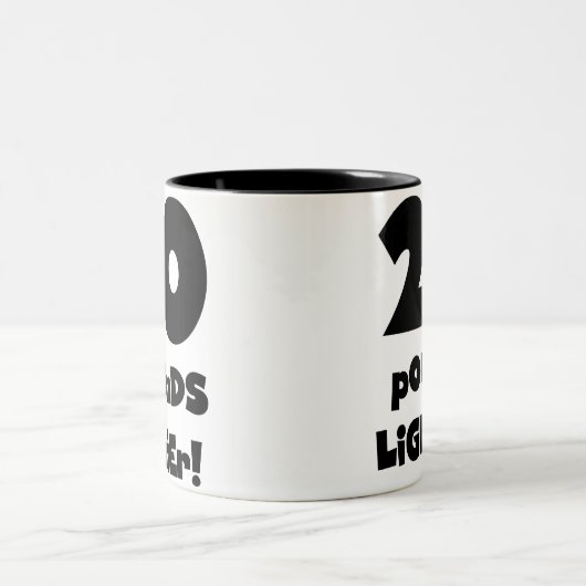 20 pond lichter tweekleurige koffiemok (Center)