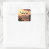 20 procent korting - Ocean Uitzicht Vierkante Sticker (Tas)