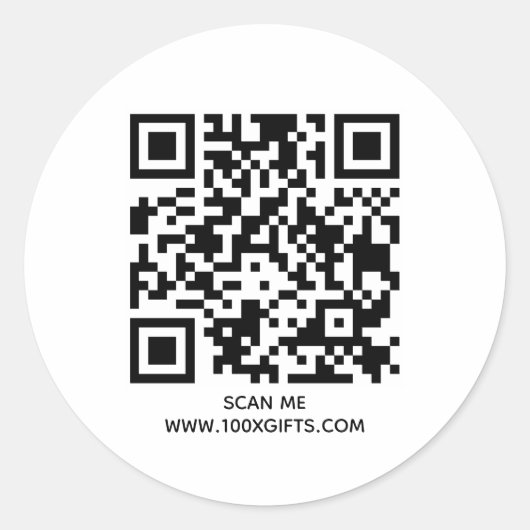 20 QR-CODE-TEKST STICKERS - GEBRUIK HIER GRATIS GE (Voorkant)
