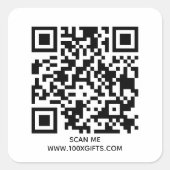 20 QR-CODE-TEKST STICKERS - GEBRUIK HIER GRATIS GE (Voorkant)