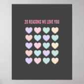 20 redenen die we van je houden - 20e verjaardag - poster (Voorkant)