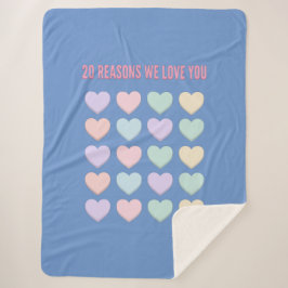 20 redenen die we van je houden - 20e verjaardag - sherpa deken