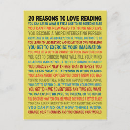 20 redenen om te houden van lezen boeken Briefkaar Briefkaart