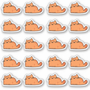 20 Schattigee Oranje kattenplanner Sticker