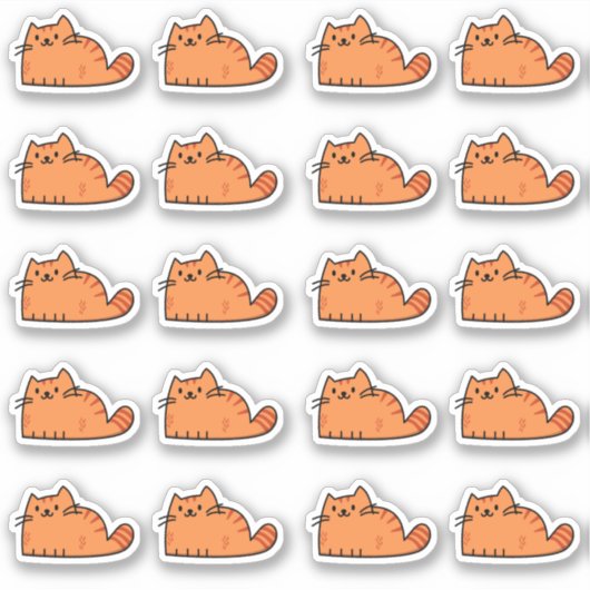 20 Schattigee Oranje kattenplanner Sticker (Voorkant)