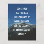 20 seconden krankzinnige moed briefkaart (Voorkant)