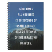 20 seconden van het citaat van het zinkspoor notitieboek (Voorkant)