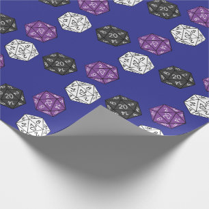 20 Sided Dice DND Games Kids Birthday Party Cadeaupapier
