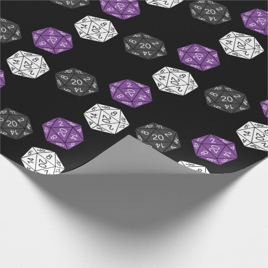 20 Sided Dice DND Games Kids Birthday Party Cadeaupapier (Hoek)