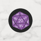 20 Sided Dice DND Games Kids Birthday Party Confetti (Kleine voorkant)