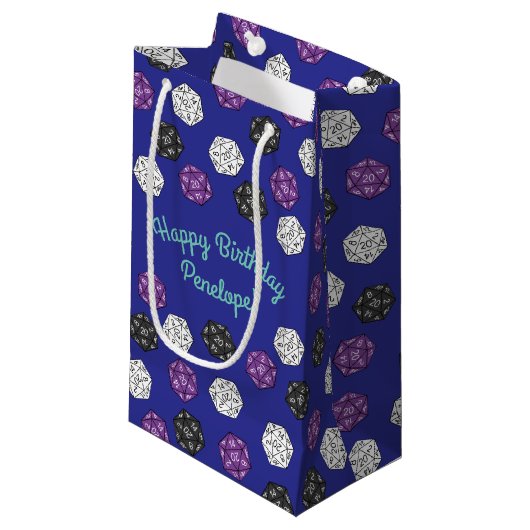 20 Sided Dice DND Games Kids Birthday Party Klein Cadeauzakje (Voorkant Gekanteld)