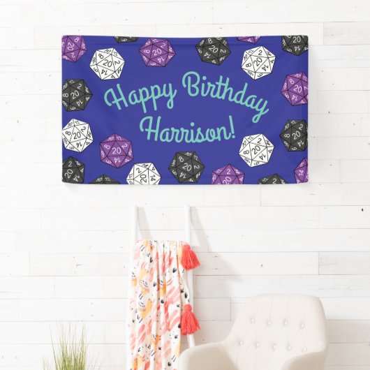 20 Sided Dice DND Games Kids Birthday Party Spandoek (Insitu)