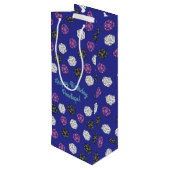 20 Sided Dice DND Games Kids Birthday Party Wijn Cadeautas (Achterkant Gekanteld)