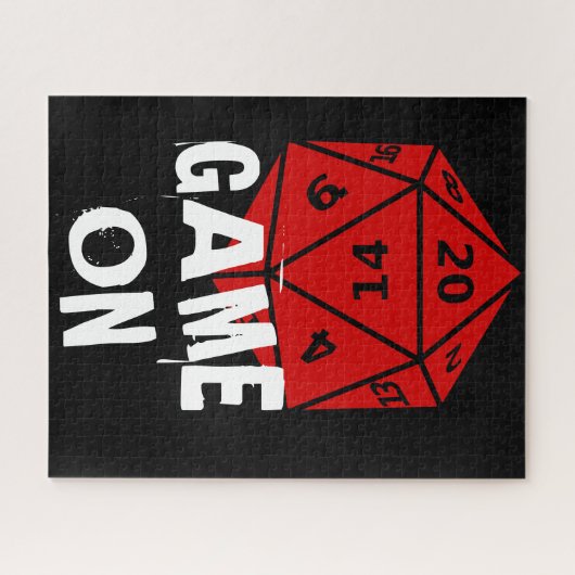 20 Sided Die - Gamer Legpuzzel (Horizontaal)