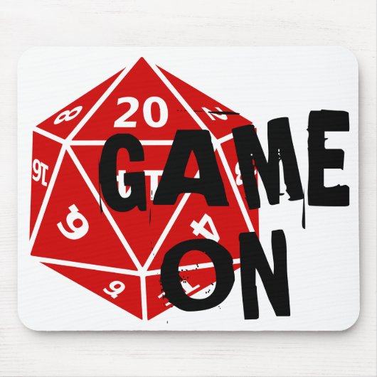 20 Sided Die - Gamer Muismat (Voorkant)