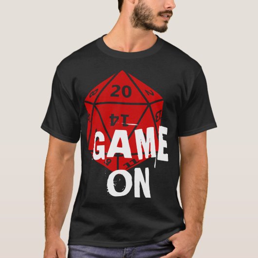 20 Sided Die - Gamer T-shirt (Voorkant)