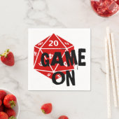 20 Sided Die Napkins - Gamer Napkins Servet (Insitu)
