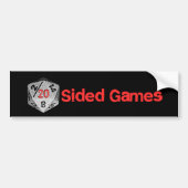 20 Sided Games Bumpersticker (Voorkant)