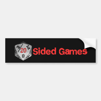 20 Sided Games Bumpersticker