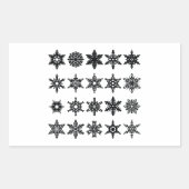 20 Snowflake Sticker Bundle, Flake Winter (Voorkant)