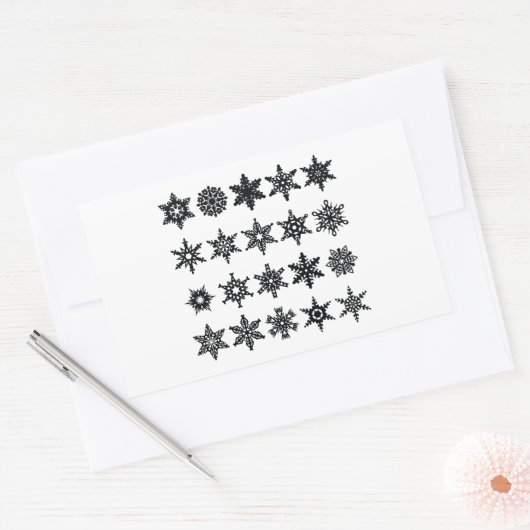20 Snowflake Sticker Bundle, Flake Winter (Envelop)