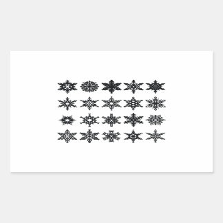 20 Snowflake Sticker Bundle, Flake Winter