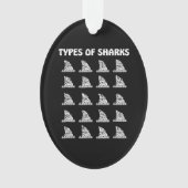20 soorten haaienvinnen mariene biologie ornament (voorkant)