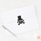 20 Stickers Poison Skull en Crossbones Top Hat (Envelop)
